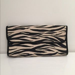 Banana Republic Black & White Zebra Clutch Purse